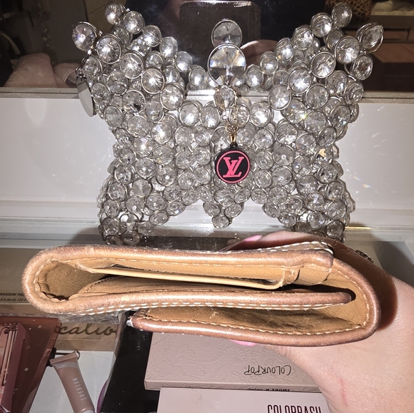 EUC  Coach Brown and Tan Monogram Clutch with Leather Trim - Picture 10 of 10